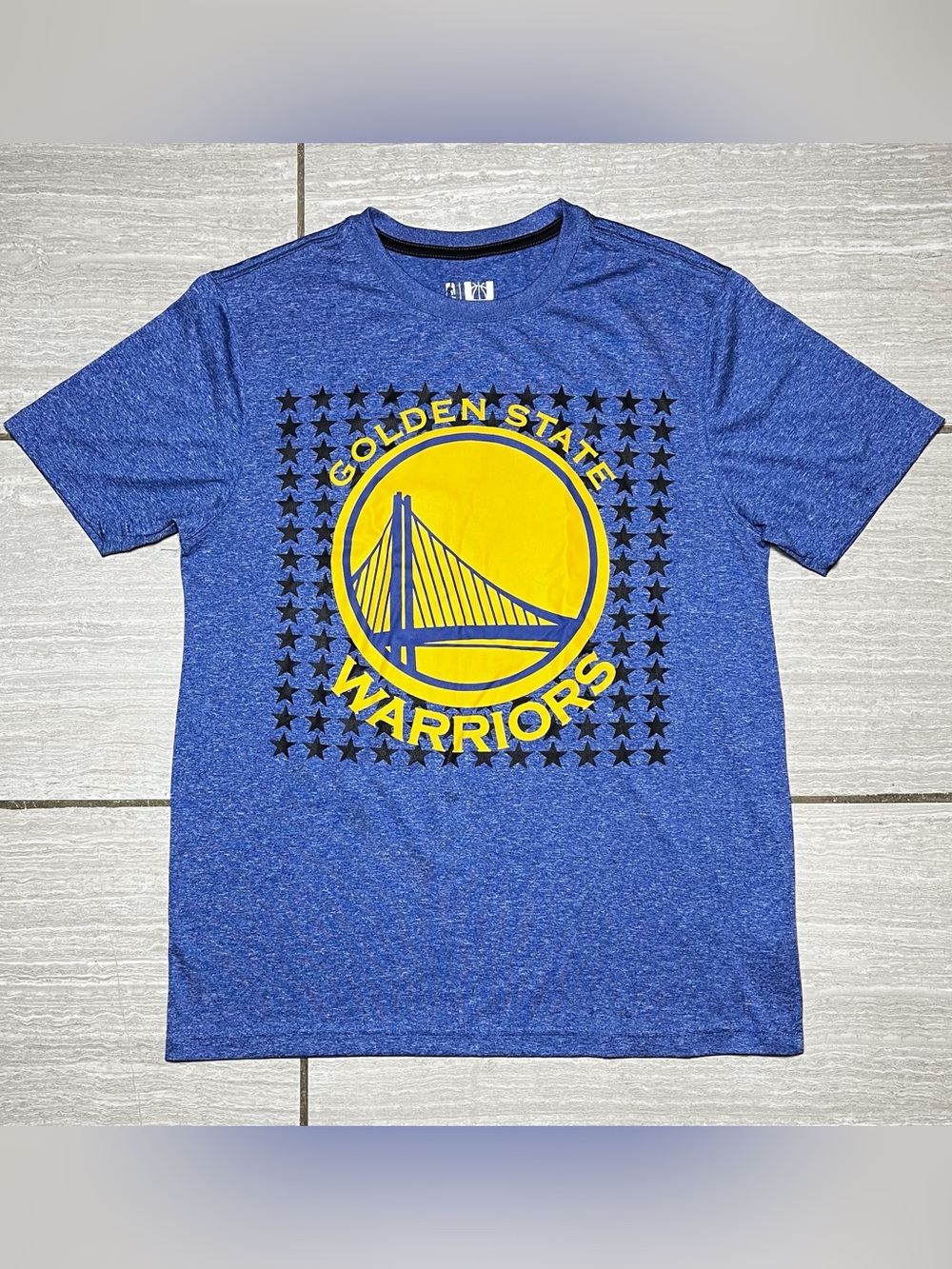 NBA U Golden State Warriors Steph Curry Blue Short Sleeve Shirt Adult Medium